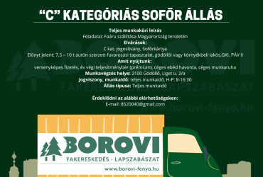 "C" KATEGÓRIÁS SOFŐR ÁLLÁS