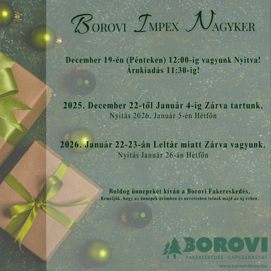 Ünnepi nyitvatartás